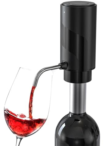 Aeratore elettrico e decanter per vino, dispenser intelligente per vino, ricaricabile tramite USB, regalo unico per uomini, donne, mamma, papà, fratello, marito, regalo unico per gli amanti del vino