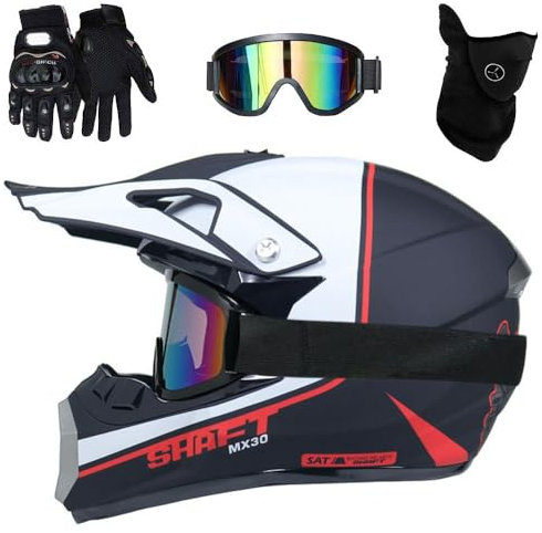 DOT-zugelassen Protective Helmet for Motorcycle Kinder, Jugendliche, Erwachsene(K1,L(56-57cm))