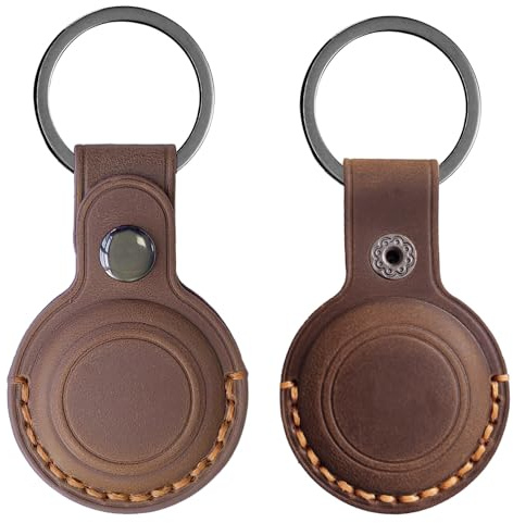 Dingfeiyu Schlüsselanhänger Leder für Apple Air Tages, Hülle Airtec, Anhänger Halter Keychain für Airbag