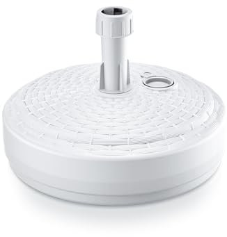DIKEL Supporto per ombrellone, diametro 39 cm, riempibile con acqua o sabbia, 12 l, robusto supporto per ombrellone in plastica resistente alle intemperie, stabile base per ombrellone per terrazza