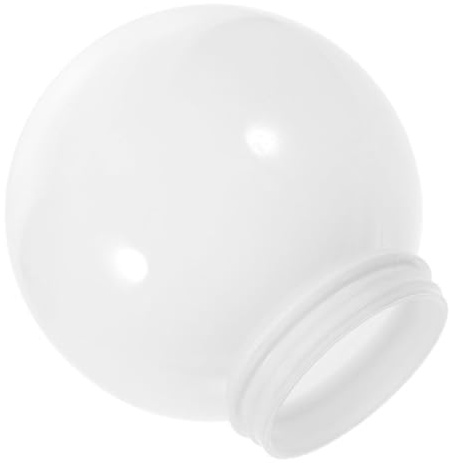 Mobestech Globo De Farola Acrílico Leche 12 Cm De Diámetro Rosca 6.8 Cm Resistente Para Lámparas De Exterior y Farolas Accesorio De Reemplazo Para Uso Jardines y Patios
