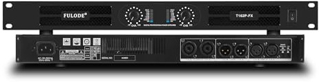 FULODE Professional 2-Channel Power Amplifier, 1U 2 x 1500W at 4-Ohm Audio Amp with XLR/Speakon Connectivity, Stereo/Bridge/Parallel Modes, Limiter & Overload Protection for Stage and Studio
