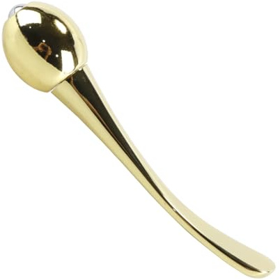 Alide Rodillo masajeador de ojos de aleación de zinc dorado, cuchara para crema, para ojeras y bolsas, herramienta para el cuidado de los ojos.