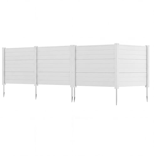 COSTWAY Vallas Jardin PP de 4 Paneles, 1220 x 95 mm, Valla de Ocultacidad