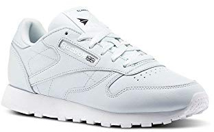 Reebok Women's Cl Lthr X Face Walking Shoe, Reflection Blue/White/Black, 6.5 M US