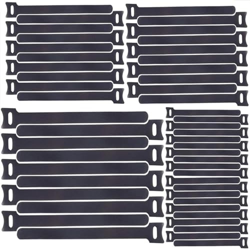 Honyear 50pcs wiederverwendbare Klettkabelbinder in 3 verschiedenen Längen——265mm/200mm/160mm——Kabel-Klettband Kabelklett Kabelbinder Klettbinder Klettverschluss