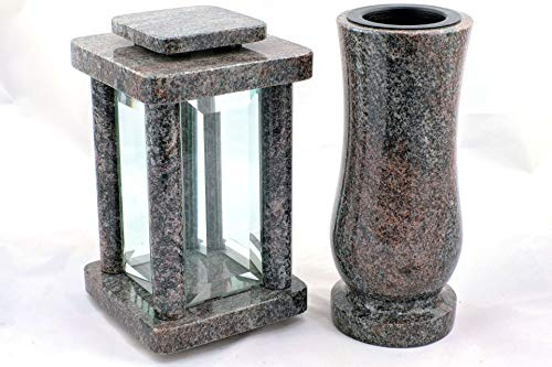Designgrab - Décoration funéraire moderne avec vase en granit Paradiso