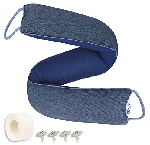 TORRAMI 36 Door Draft Stopper Under Bottom Insulation Noise Air Stopper 2.1LB,Draft Stopper Guard Seal for Doors and Windows - Dark Blue