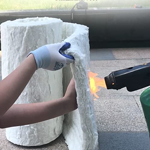 WMEIE Ceramic Fiber Insulation Baffle Fire Blanket, 2300F Ceramic Thermal Insulation Board for Wood Stoves Fireplaces Furnaces Forges Kiln Pizza Oven,10mm,15x0.61m