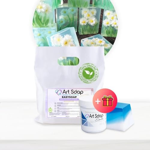 ArtSoap MilkySoap Basis für handwerklich hergestellte Seifen mit Ziegenmilch 1 kg mit Farbstoff als Geschenk Deep River, Basen für die einfache, sichere und vielseitige Seifenherstellung, Seifenbasis
