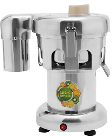HR-A3000 Extracteur de jus électrique Presse à jus en acier Inoxydable Presse à fruits Extracteur de jus en Acier Inoxydable Presse à Jus 2800 RPM 370W Argent