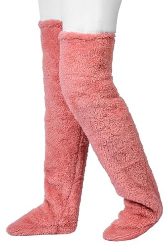 flintronic Chaussette Chaude Femme Polaire, Chaussettes Chaudes d'Hiver, Chauffe-Jambes Chaussette En Peluche Mignonnes Pour Anniversaire, Chaussettes de Genou pour La Maison