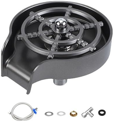 Rince Verre Evier Lave Bouteille Liquide Rincage Vaisselle - Nettoyeur Tasse, Lavage Rapide Pour Verre à Vin, Brosse Rinçage Pour Biberon évier en Accessoires d'évier cuisine ABS avec tuyau