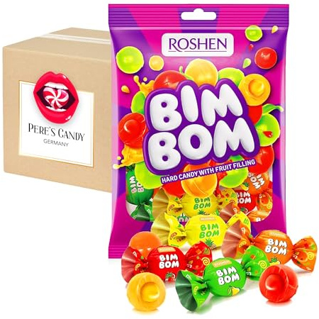 ROSHEN Bim-Bom Gefüllte Hartkaramellen-Mischung 1 kg Bonbons, Lutschbonbons