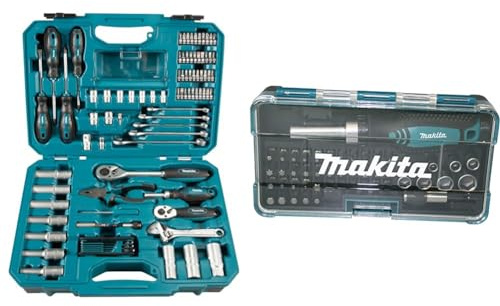 Makita E-08458 Werkzeugset 87tlg & Ratschen und Bit-Set 47-teilig, B-36170, Mehrfarbig