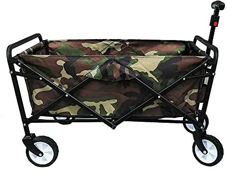 CCYENG Wäschewagen, Wagen, 4-Rad-Klappwagen, zusammenklappbarer Ziehwagen, Handwagen, zusammenklappbarer Campingwagen, tragbarer Wagen, Tragkraft 70 kg/A