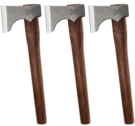 THRWCLUB Competition Throwing Axe, 3 Pack 16.5 Throwing Axes with 1065 High Carbon Steel & Hickory Wood Handle, Perfect for Axe Throwiing Game, Competition and Recreation, Gift for Men