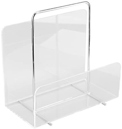 HELEVIA Acryl-Zeitungsständer, Transparenter Acryl-Aktenbuchhalter für Büro, Organisation, Aufbewahrung, Dekoration, Empfang