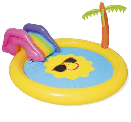 Avilia Piscina Gonfiabile con Scivolo e Cascata: Divertimento Estivo Sicuro per Bambini dai 2 Anni in Su, Dimensioni 237x201x104 cm, Capacità 225 Litri