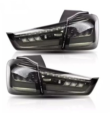 Auto Rücklicht mit Halogen Lichtbalken, Kompatibel mit Mitsubishi ASX/OUT SPORTS 2010 2011 2012 2013 2014 2015, Halogenscheinwerfer(Smoked)