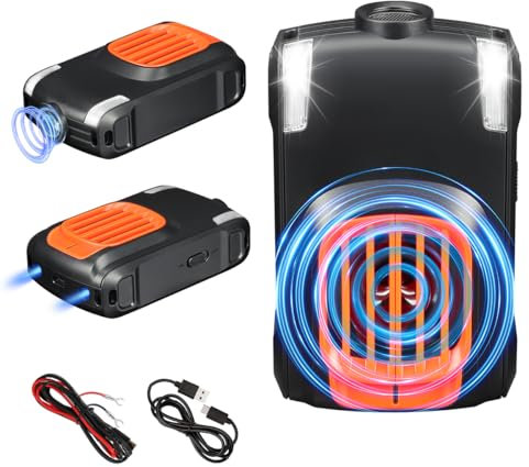 KENNEAS Ultraschall Marderschreck Auto & Haus, 12v Auto & USB Batteriebetrieben, Tiervertreiber & Marderabwehr mit LED-Blink Warnleuchten, Fest & Wechselnde Frequenz im Zyklus, Auto an/aus - 1 Stück