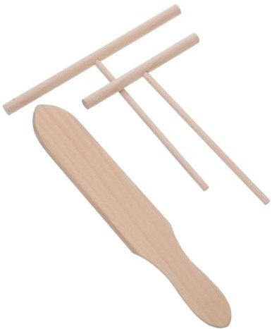 KICHOUSE 3pezzi Utensili Per Crepes Spatola e Spalmatori t Ergonomici Per Pancake e Crepes Facili Usare Per Preparazioni