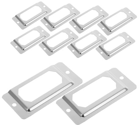SHINEOFI 50stücke Metall Etikettenhalter Etikettenrahmen Für Schränke Und Retro Design Aus Metall Für Boxen Regale Und Aufbewahrungsmöbel