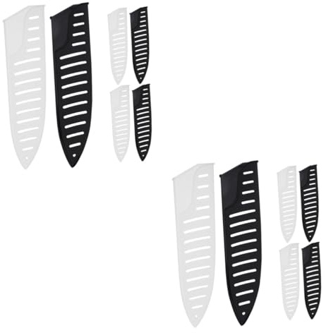 Alipis 2 Series Cuchillo Caso Protector Vainas Guardia Dedo Cortar Cuchillo De Chef Cuchillo De Cocina Cubiertas De Protección Del Cortador Fundas Para Cortadora El Plastico 8 Piezas*2