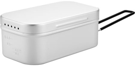 Aluminium -Lunchbox -Box Aluminium -Lebensmittelbehälter Mit Lid Leichtes Camping -Geschirr Für Erwachsene, Männer Und Frauen | Lunchboxbehälter | Tragbare Lunchbox Mit Klappgriff |