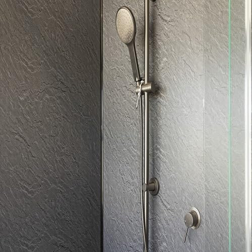 Slate Grey Shower Panels 1200mm x 2400mm x 10mm Easy to Install PVC Made Wet Wall Panels