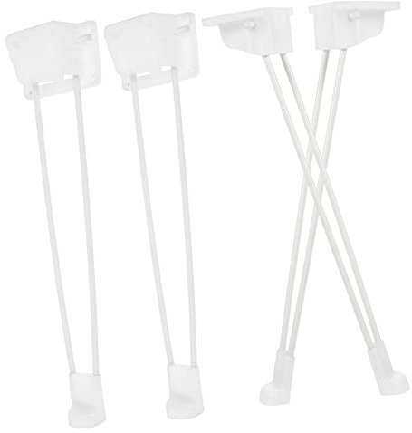 DIYEAH 4pezzi Gambe in Acciaio Per Tavolo Pieghevoli Bianche Resistente Capacità Di Carico Alta Per Tavolini Da Pranzo Scrivanie e Altri Mobili Facile Installazione e Manutenzione