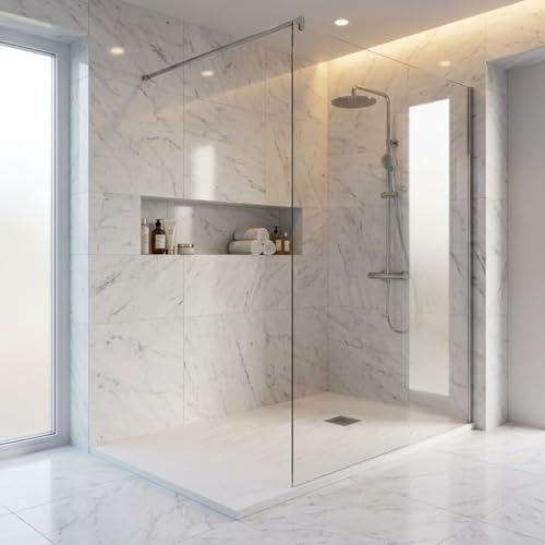 Piatto doccia in resina colore bianco 70x160 cm con griglia e piletta – Showey