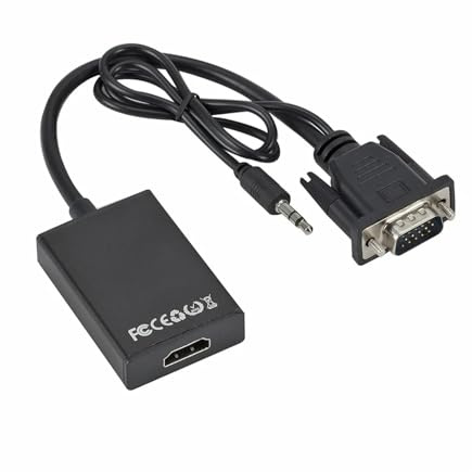 BGGQGG 1080P HD Vga To Hdmi With 3.5mm Audio Cable Vga To Hdmi Adapter For PCProjector Ps4 Laptop To HDTV Video Audio Converter Display Conversion Line
