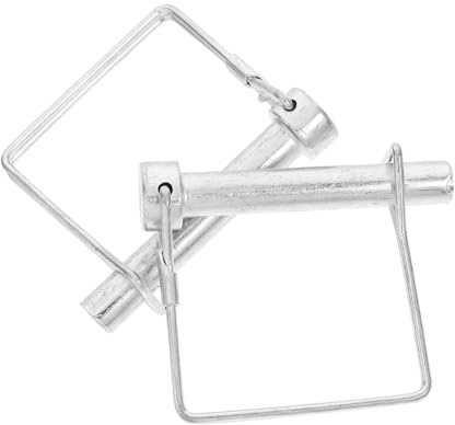Anneome 2 pezzi Perni Bloccaggio Quadrati con Molla per Sicurezza Perno Accoppiatore per Gancio Traino Rimorchio Resistente e Facile da Usare