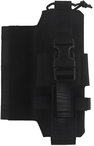 Tasca Laterale For Radio Tattica, Organizer In Nylon (14 * 21 Cm/0,141 Kg) - Reversibile Sinistra/destra, Montaggio A Pannello For Attività Di Squadra(BLK)