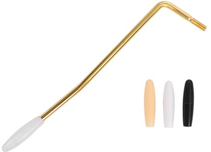 BESPORTBLE 5mm Tremolohebel aus Metall für E-gitarre mit 3 Goldfarbenen Kappen Schnelle Montage und Verbesserte Tonänderung Zubehör für Gitarrenspieler