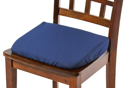 Comfort Finds Wedge Cushion – Chair Support Pillow – Back Pain Pressure & Soreness Relief – Improve Posture (Single Pack, Navy Poly/Cotton Cover)
