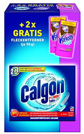 Calgon inklusiv 2x Vanish Pink Pulver Beutel, 48 Stück