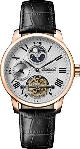 Ingersoll The Riff Mens Automatic Watch I07402 with a Silver Dial and a Black Genuine Leather Band