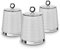 Morphy Richards 978054 Dimensions Set of 3 Round Kitchen Storage Canisters, White