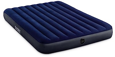 Intex 64759E Dura-Beam Standard Downy Air Mattress: Fiber-Tech – Queen Size – 10in Bed Height – 600lb Weight Capacity – Pump Sold Separately