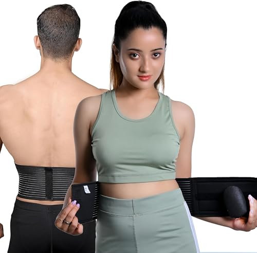 Wonder Care Ceinture pour hernie ombilicale Ceinture pour hernie ventrale avec coussin de compression amovible Hernie Soulagement de la douleur Ceinture pour hernie ombilicale (S)(3XL(50-56)