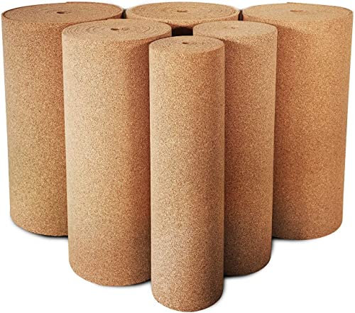 Floordirekt Rouleau de liège 100 x 300 cm, 8 mm, sous-couche d'isolation naturelle acoustique et thermique, utilisation polyvalente