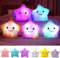 Kyduu Cuscino led, Peluche Cuscino, cuscini decorativi, cuscini decorativi a forma di stella, Federa Cuscino, Federa Peluche, Cuscino Arredo, Cuscino a forma di stella a LED, Federa ​per Cuscino(Blu)
