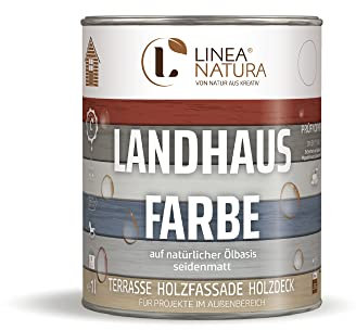 Linea Natura® Landhausfarbe seidenmatt deckend 1 L Schwedenrot