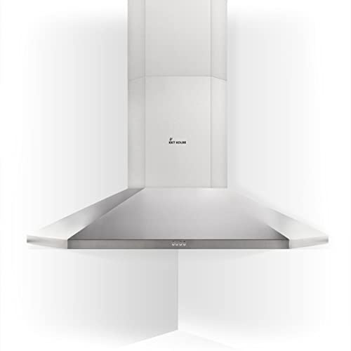 Hotte aspirante cuisine 100 cm | Hotte d'angle | acier inoxydable | Opération bouton poussoir | ANGOLO106ED
