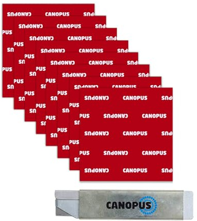 CANOPUS Ruban Adhésif Double Face Extra Fort Carre, 8 PCs (50mm x 50mm), Étanche Tampon Adhésif Robuste Pour Automobile, Intérieur, Extérieur