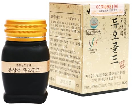 GINLAC Premium Koreanischer fermentierter Roter-Ginseng Extrakt DUO GOLD 50g, 110mg Ginsenoside hochdosiert, 1g Täglich (50 Tage)