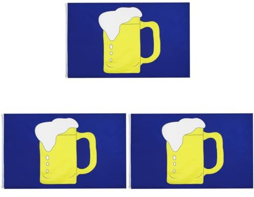 Sosoport 3st Bierschilder Wanddekoration Party-fotowand-hintergrund Flagge Für Party Wandkunstdekoration Bierschilder Für Bar Party-banner Flagge Aus Bierglas Embleme Haushalt Parteifahne