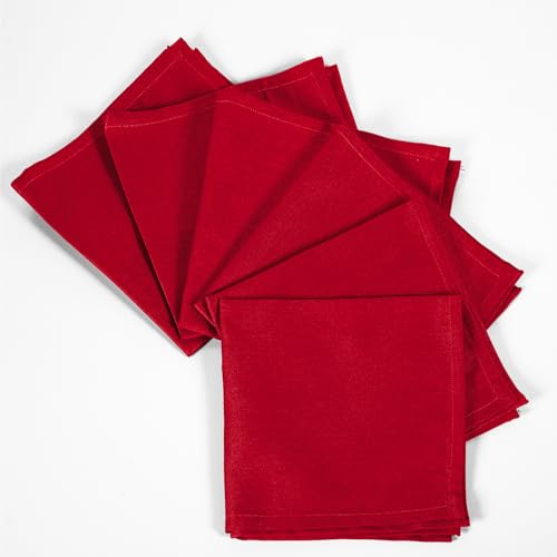 6 Tovaglioli Tinta Unita Cotone 100% cm 42x42 misura finita per Apparecchiare ogni tipo di Tavola